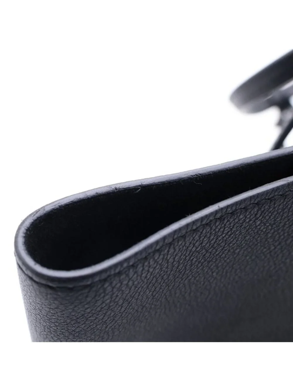 Louis Vuitton Lockme Cabas Tote Black Leather Silver
